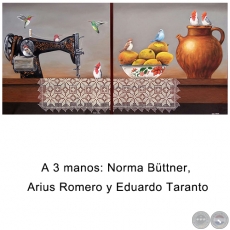 Sin título - Díptico - A 3 manos: Norma Büttner, Arius Romero y Eduardo Taranto